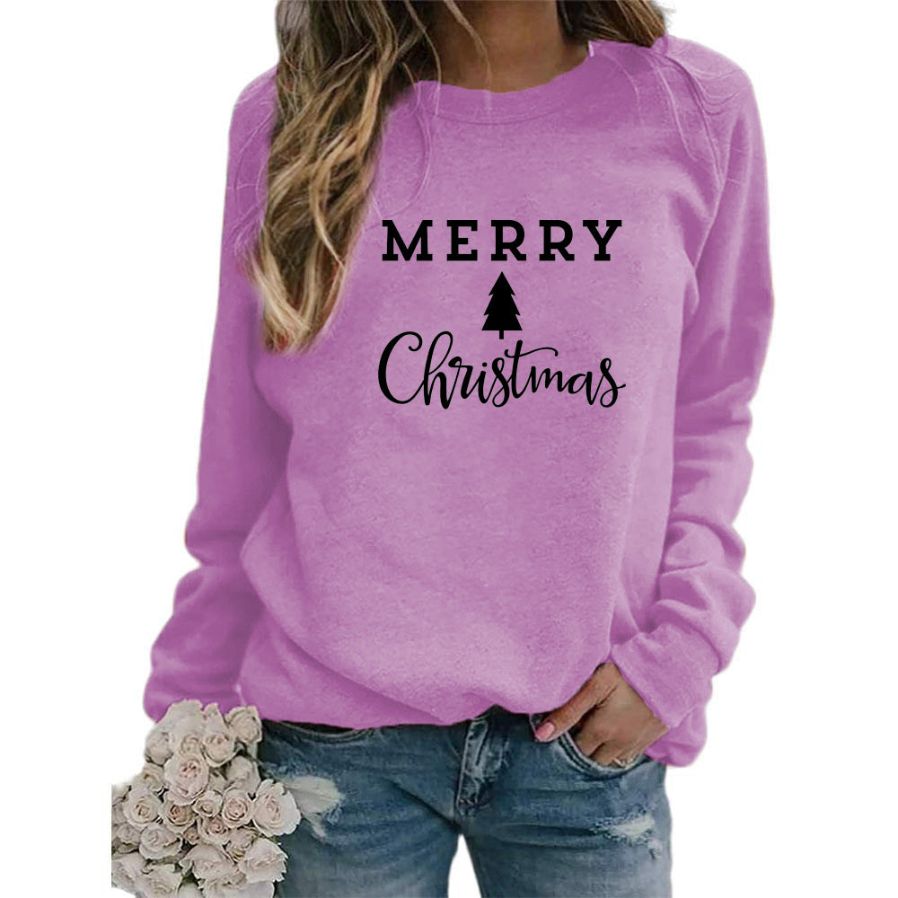 Christmas tree Merry Christmas printed crew neck sweater autumn and winter Europe and the United States best selling AliExpress ebay cross-border