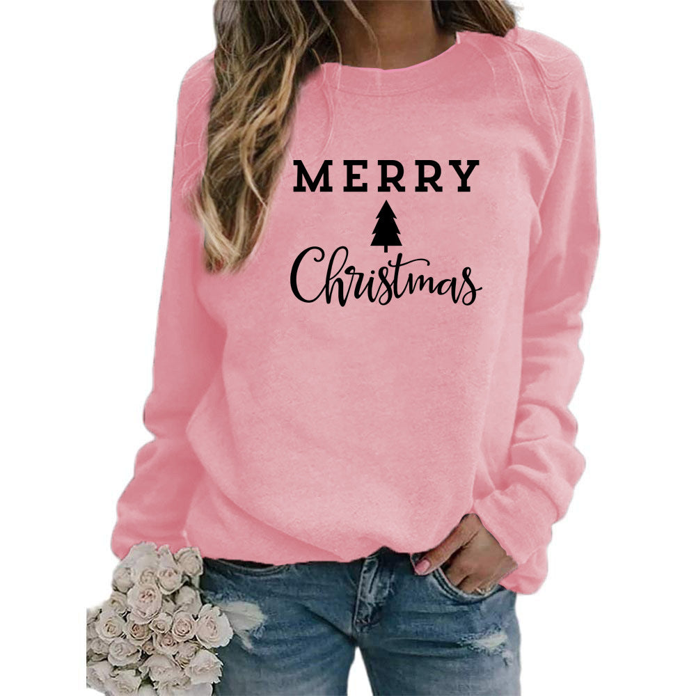 Christmas tree Merry Christmas printed crew neck sweater autumn and winter Europe and the United States best selling AliExpress ebay cross-border