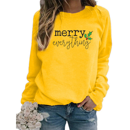 AliExpress eba/wish cross-border best selling Christmas Merry Christmas printed crew neck vests for autumn and winter