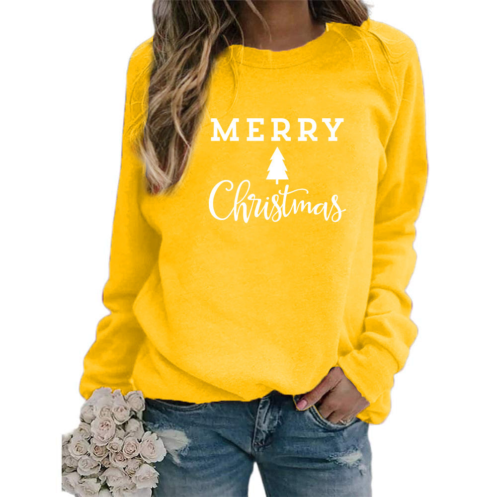 Christmas tree Merry Christmas printed crew neck sweater autumn and winter Europe and the United States best selling AliExpress ebay cross-border