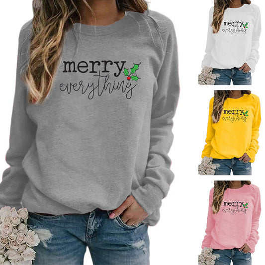 AliExpress eba/wish cross-border best selling Christmas Merry Christmas printed crew neck vests for autumn and winter