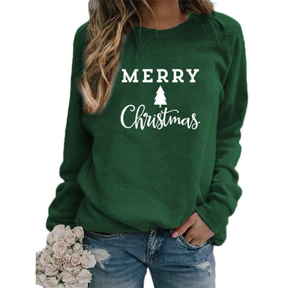 Christmas tree Merry Christmas printed crew neck sweater autumn and winter Europe and the United States best selling AliExpress ebay cross-border