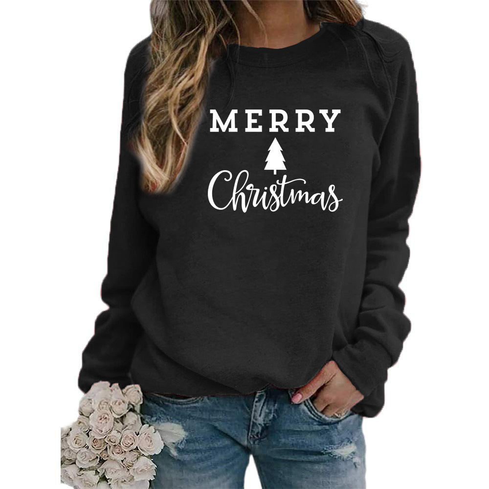 Christmas tree Merry Christmas printed crew neck sweater autumn and winter Europe and the United States best selling AliExpress ebay cross-border