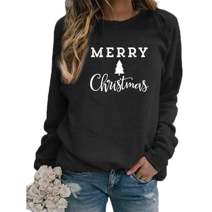 Christmas tree Merry Christmas printed crew neck sweater autumn and winter Europe and the United States best selling AliExpress ebay cross-border