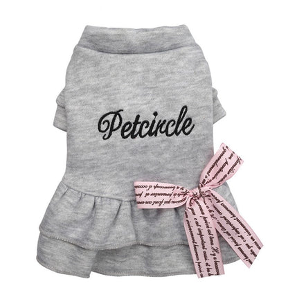 Puppy dress bow letter skirt