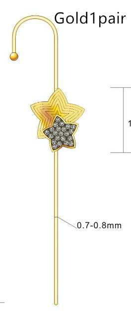 Copper Letter Ear Hook Earrings Pure Color Ladies Accessories