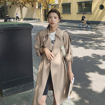 Women's Loose Mid-length Trench Coat