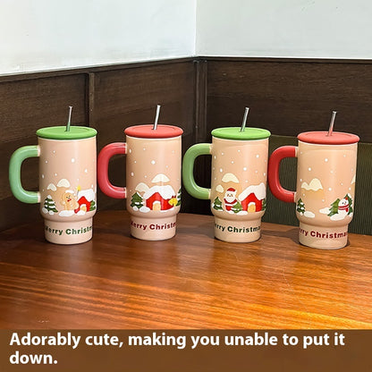 Christmas Gift Large Capacity Ceramic Cup Mug Creative