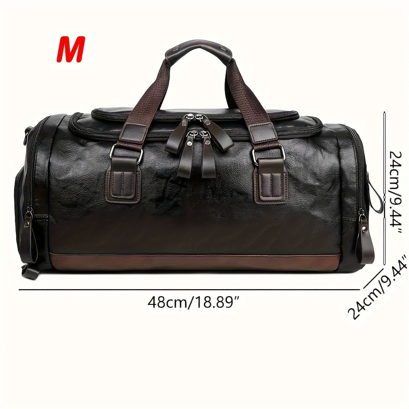 [Casual Travel Duffel] Large Casual Men's Travel Duffel Bag - Adjustable Strap, Multi-Compartment, Carry-On Luggage, Weekend Tote