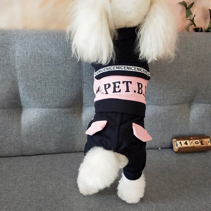 Pet four-legged one-piece clothes