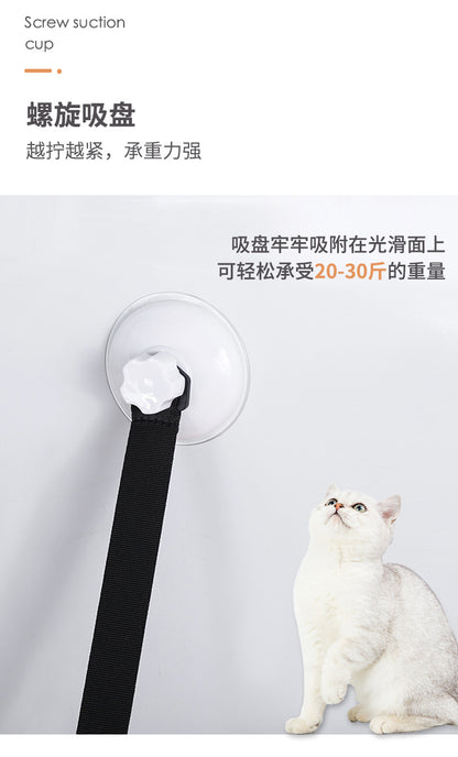 Cross-Border Trade New Model Hanging Cat Climbing Frame Suction Cup Wall-Mounted Cat Bed Autumn and Winter Double-Layer Cat Bed Pet Supplies