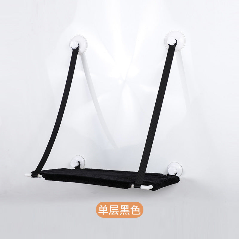 Cross-Border Trade New Model Hanging Cat Climbing Frame Suction Cup Wall-Mounted Cat Bed Autumn and Winter Double-Layer Cat Bed Pet Supplies