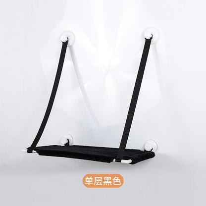 Cross-Border Trade New Model Hanging Cat Climbing Frame Suction Cup Wall-Mounted Cat Bed Autumn and Winter Double-Layer Cat Bed Pet Supplies