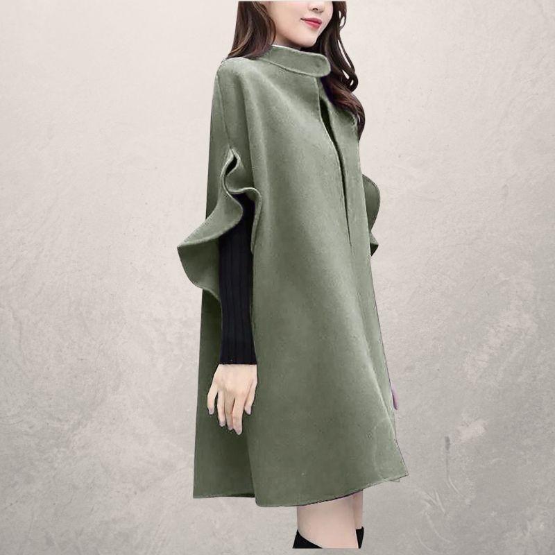 Mid-length woolen coat