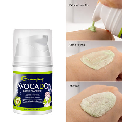 Avocado Bubble Oil Control Blackhead Removal Clean Pores Clay Mask