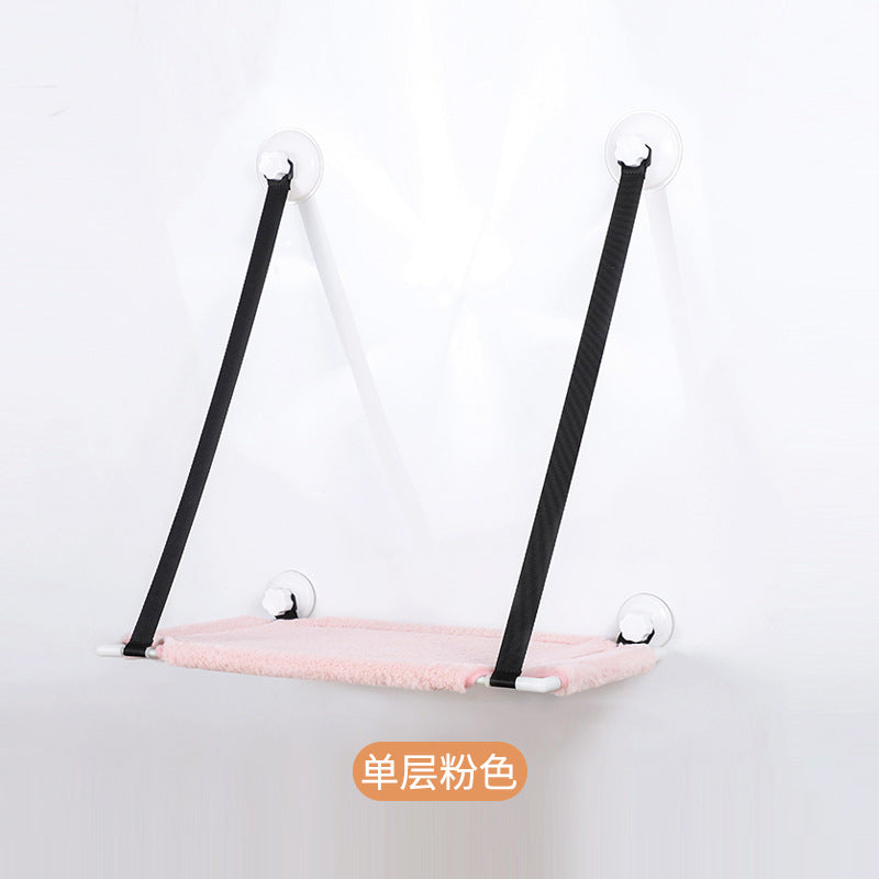 Cross-Border Trade New Model Hanging Cat Climbing Frame Suction Cup Wall-Mounted Cat Bed Autumn and Winter Double-Layer Cat Bed Pet Supplies