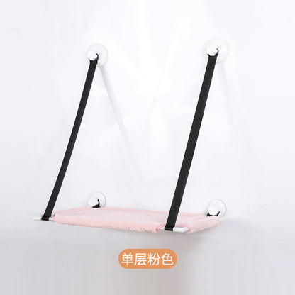 Cross-Border Trade New Model Hanging Cat Climbing Frame Suction Cup Wall-Mounted Cat Bed Autumn and Winter Double-Layer Cat Bed Pet Supplies