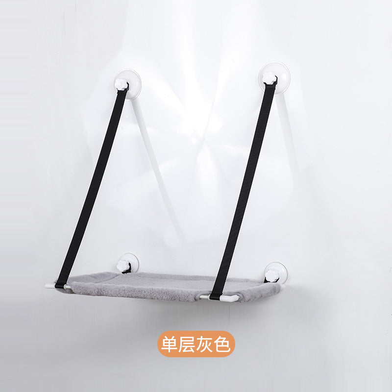 Cross-Border Trade New Model Hanging Cat Climbing Frame Suction Cup Wall-Mounted Cat Bed Autumn and Winter Double-Layer Cat Bed Pet Supplies