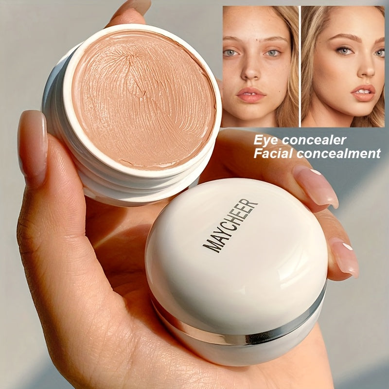 2-Tone High Coverage Concealer - Waterproof Long Wear Foundation for Dark Circles, Acne & Blemishes with Plant Squalane