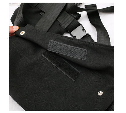 Cool Style Crossbody Motorcycle Punk Canvas Chest Bag