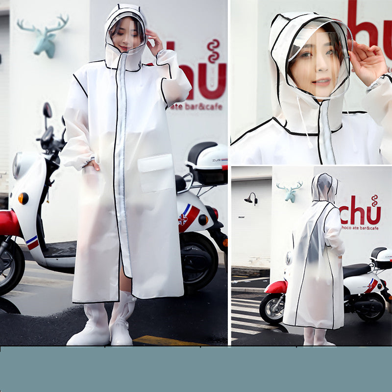Transparent Electric Car Battery Car Bicycle Adult Poncho