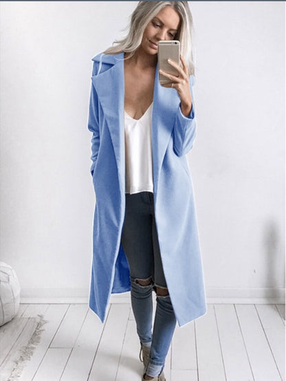 Mid-length woolen coat
