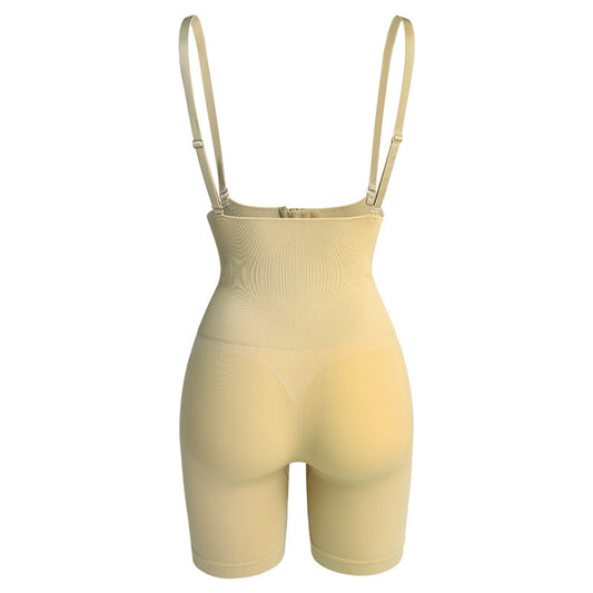 Ladies' High-waist Panty Detachable Shoulder Strap Girdling Bodybuiding Shaping Pants