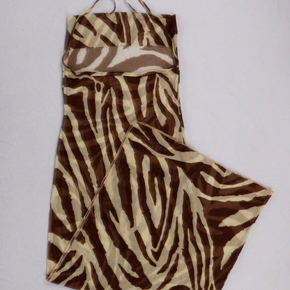 Women's Strappy Backless Bikini Cover-Up Dress