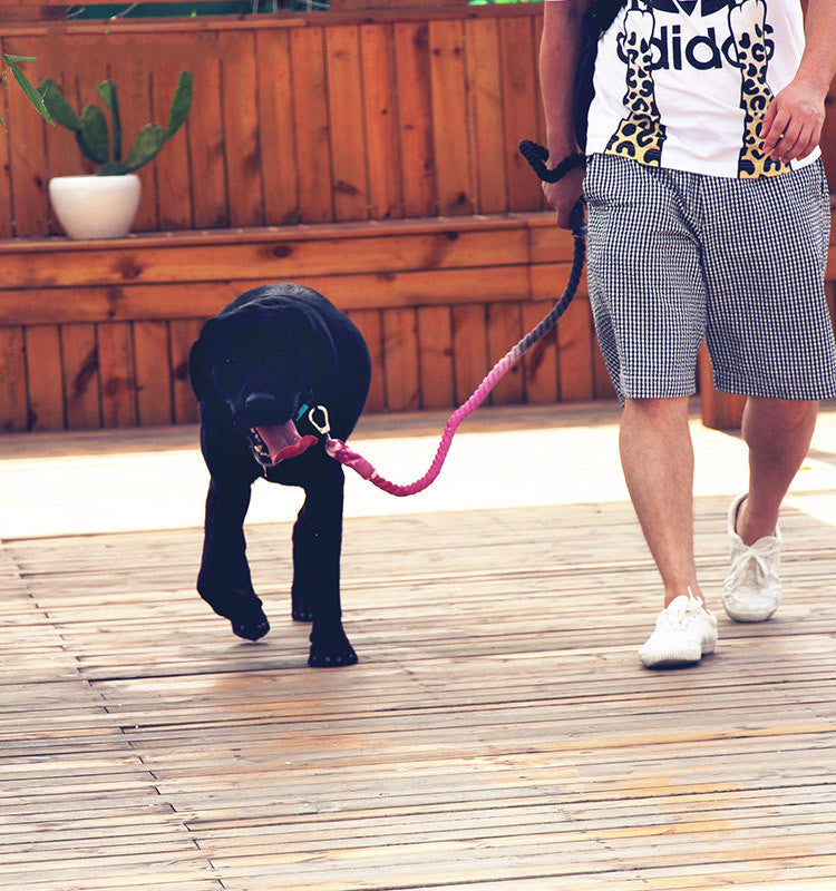 Pet dog traction rope cotton hand-woven rope dog walking rope