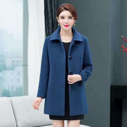 Women's Wool Coat Mid-length Thick Overcoat