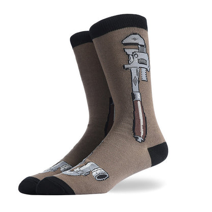 Fashion Creative Hamburger Pizza Alien Men Socks Cute Series