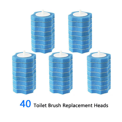 Disposable toilet brush set