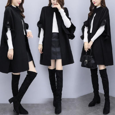 Mid-length woolen coat