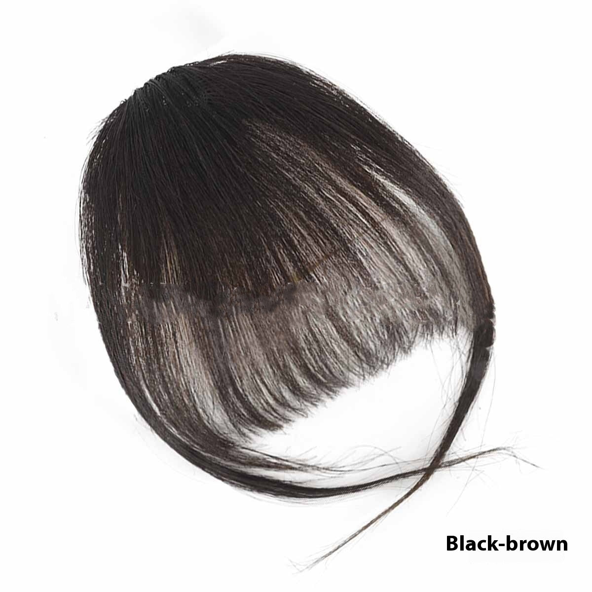 European And American Real Hair Bangs Wig Set Clip-in Bang Women's Natural Light