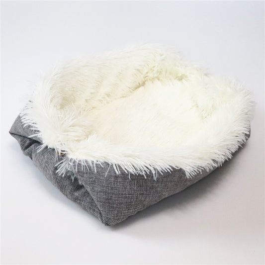 2 in 1 Pet Mattress Nest Convertible Pad Plush Mattress