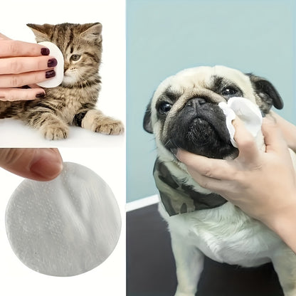 200pcs Dog Eye Care Wipes, Plastic Pet Cleaning Pads, Non-Electric, Gentle for Home Use, with Pet Grooming Supplies