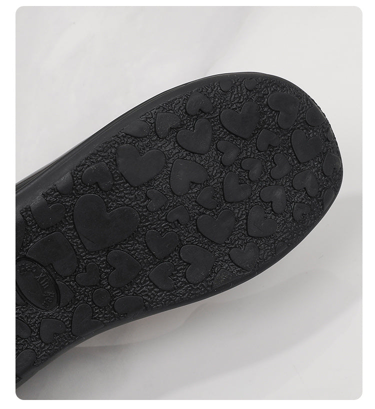 Girls' Black Mary Jane Shoes with Bow Detail - Non-Slip Synthetic Faux, Ideal for Performances & School Uniforms