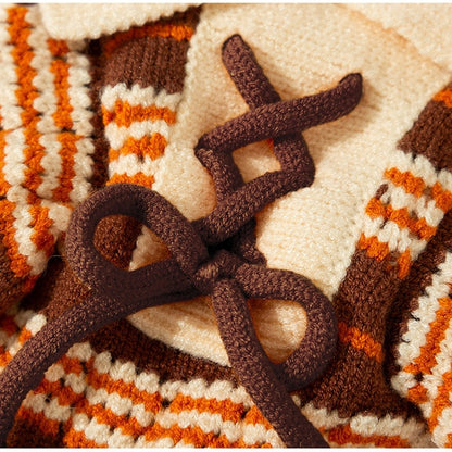 Cat Sweaters, Cold Weather Dog Striped Pullover, Warm Knitted Pet Clothes In Winter
