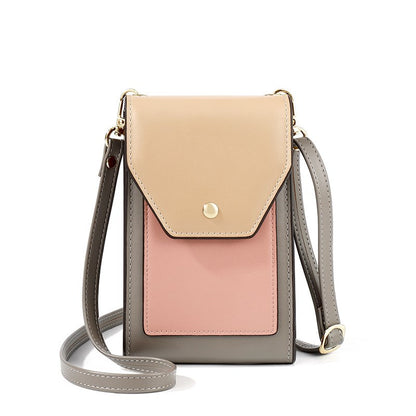 Contrast color vertical mobile phone bag