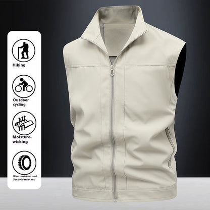 Workwear Stand-up Collar Breathable Quick-drying Horse Men's Casual