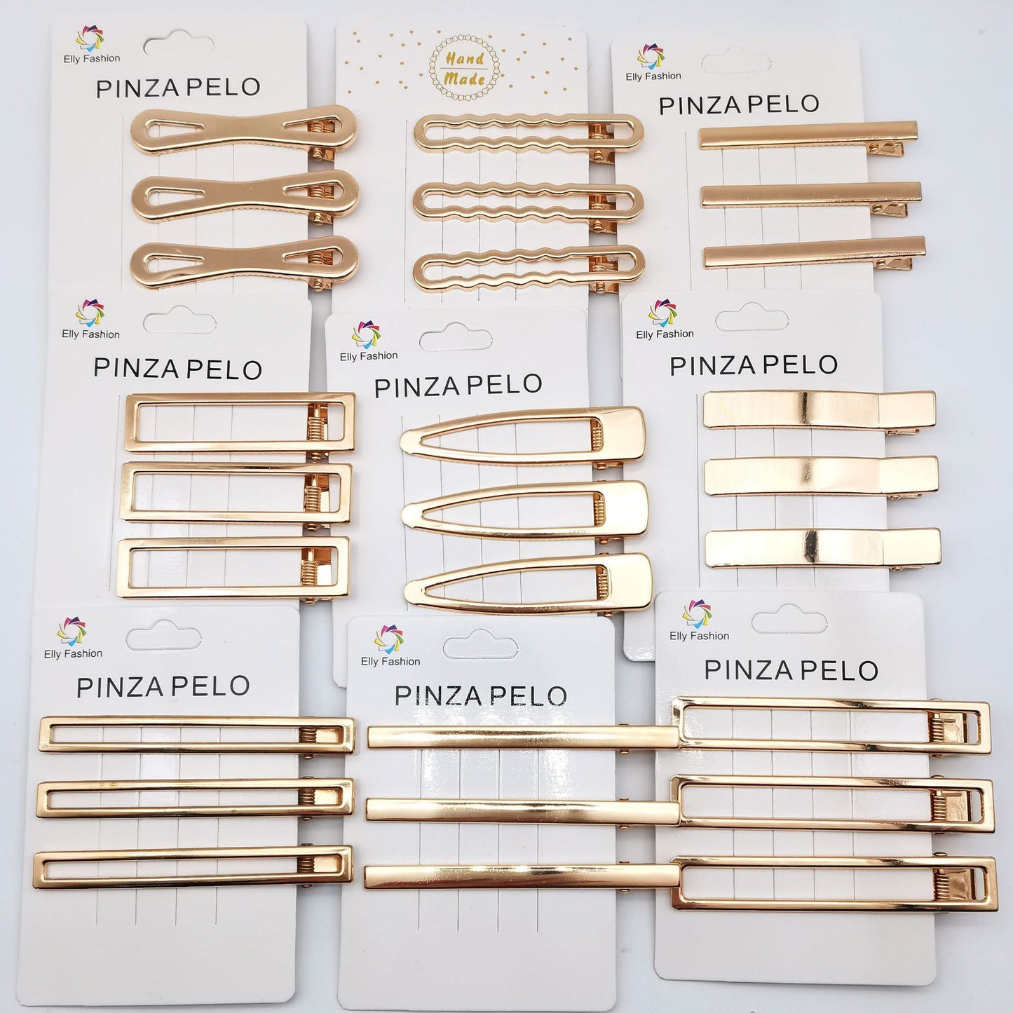 Haarspange aus einer Legierung, hohl, quadratisch, mit Entenschnabelform