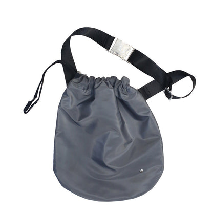 Diagonal Drawstring Fabric Waist Bag