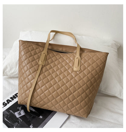 Diamond Check Bag Women's Shopping Bag Shoulder Underarm Bag
