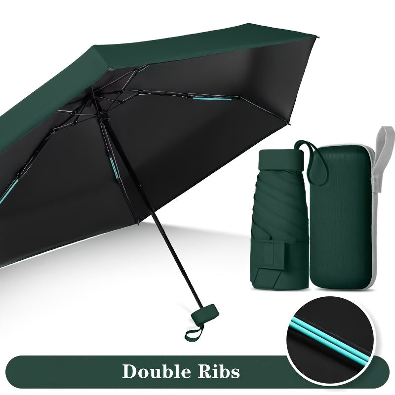 Premium Foldable Mini Pocket Umbrella - Compact Travel Umbrella with 6 Ribs | Lightweight Portable Rain Protection