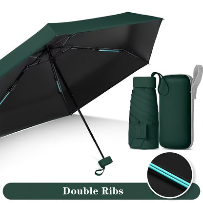 Premium Foldable Mini Pocket Umbrella - Compact Travel Umbrella with 6 Ribs | Lightweight Portable Rain Protection