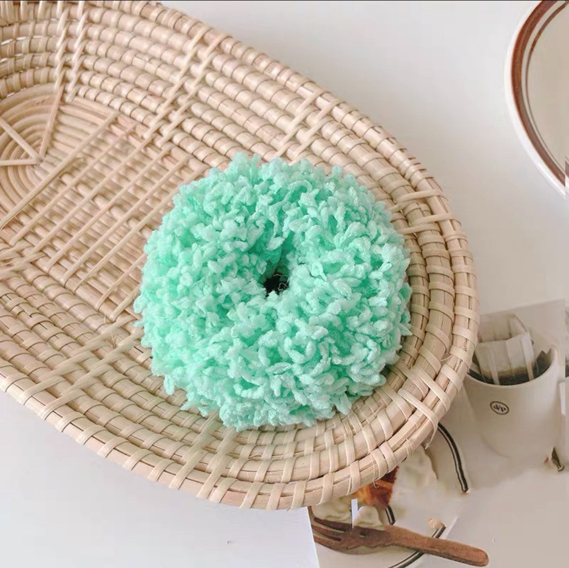 Leuchtender Haarkreis Plüschkopf Seil Dame