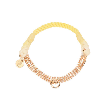 Multifunctional hand-woven gradient color collar
