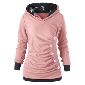 Casual fashion solid color pullover hoodie
