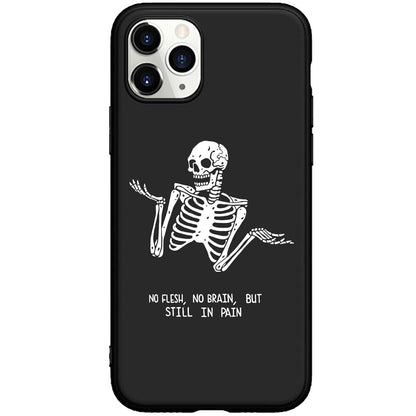 Horror Pirate Halloween Phone Case New Trendy Dark Style White Skull