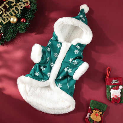 Christmas Cute Fleece-lined Thickened Pet Clothes